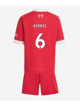 Billige Liverpool Milos Kerkez #6 Hjemmedraktsett Barn 2025-26 Kortermet (+ Korte bukser)
